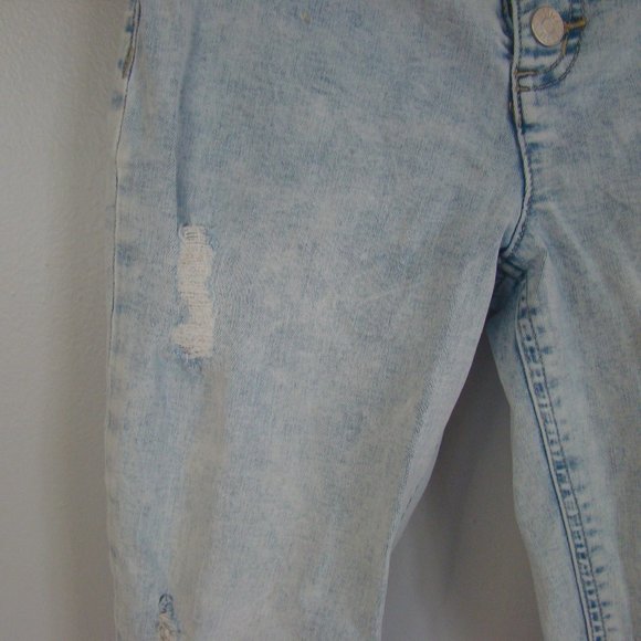 Justice High Rise Jeggings size 12 Jeans Button Fly Distressed - Picture 3 of 9
